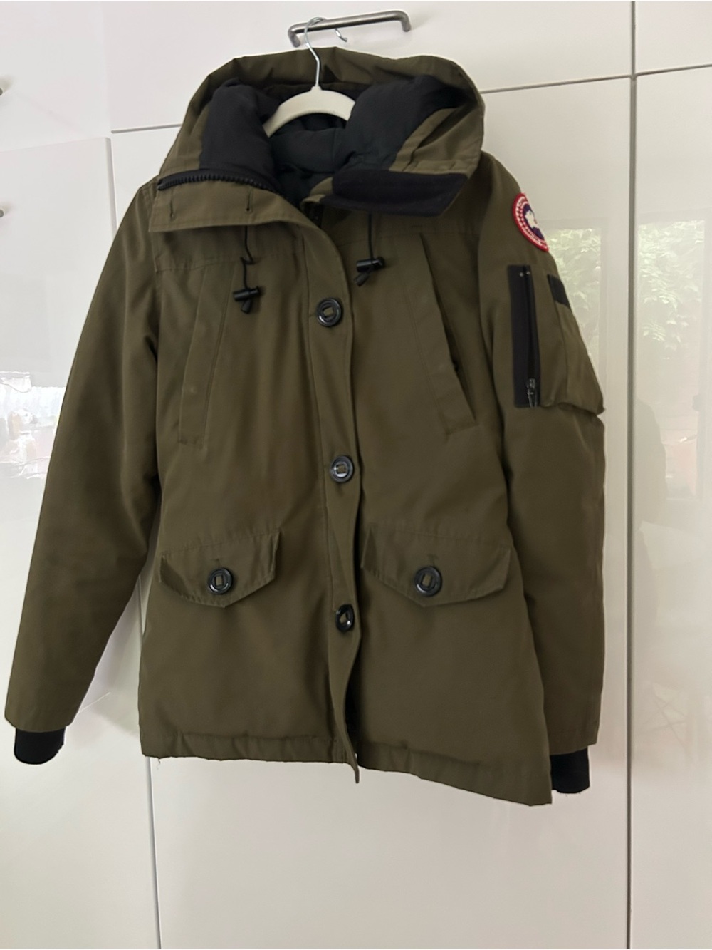 Canada Goose Olive/ Army Green Jacket Montebello Parka -WOMEN’S SMALL